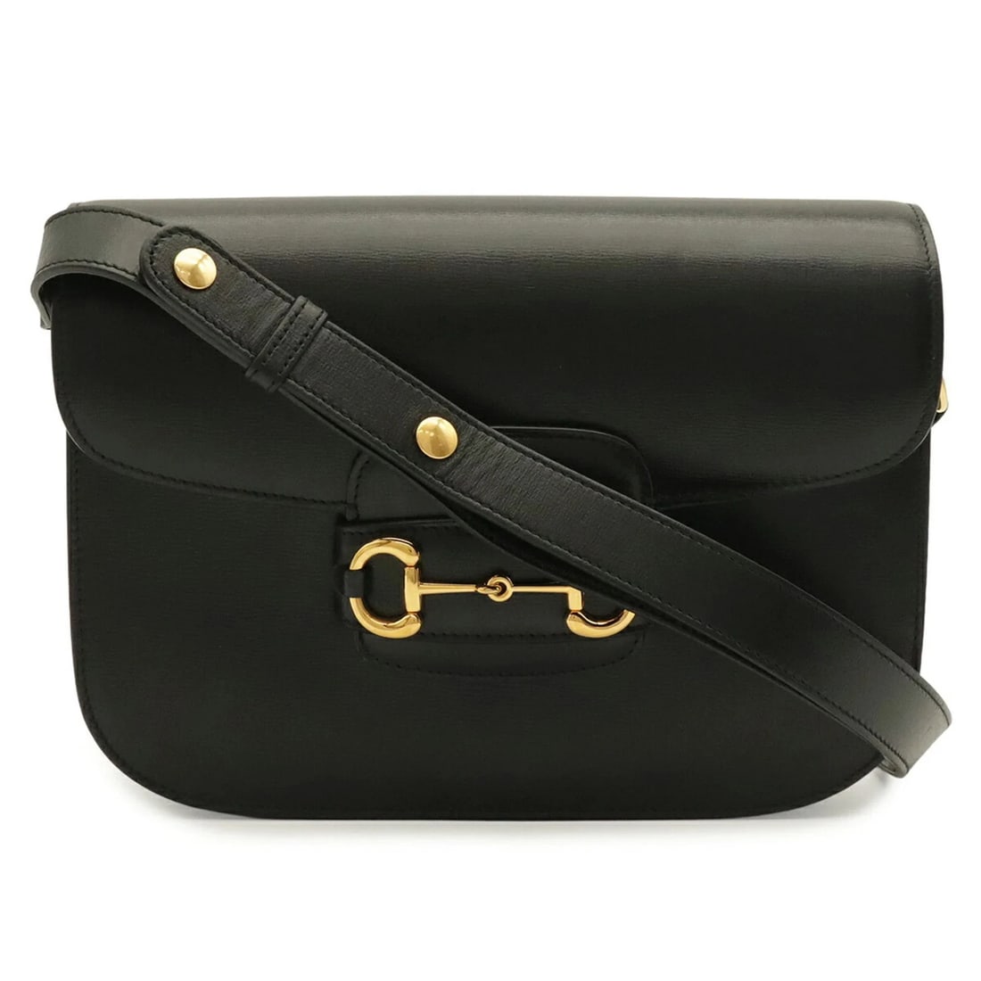 GUCCI HORSEBIT 1955 SHOULDER BAG POCHETTE: GUCCI Horsebit 1955 Shoulder Bag Pochette Brand: Gucci Type/Style: Pochette, Shoulder bag Material: Leather Color: Black Size: (HxWxD) 20.5cm x 25.5cm x 5cm / 8.07inch x 10.03inch x 1.96inch Acces