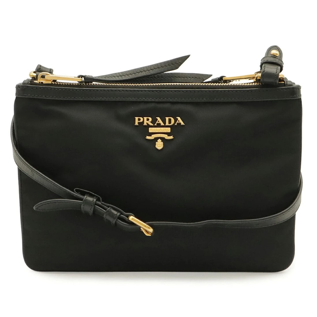 PRADA SHOULDER BAG, POUCH, CLUTCH NYLON LEATHER: PRADA Shoulder Bag, Pouch, Clutch Nylon Leather Brand: Prada Type/Style: Clutch bag, Pochette, Shoulder bag Material: Nylon Color: Black, Nero Size: (HxWxD) 17cm x 25cm x 1cm / 6.69inch x 9.84inch x 0