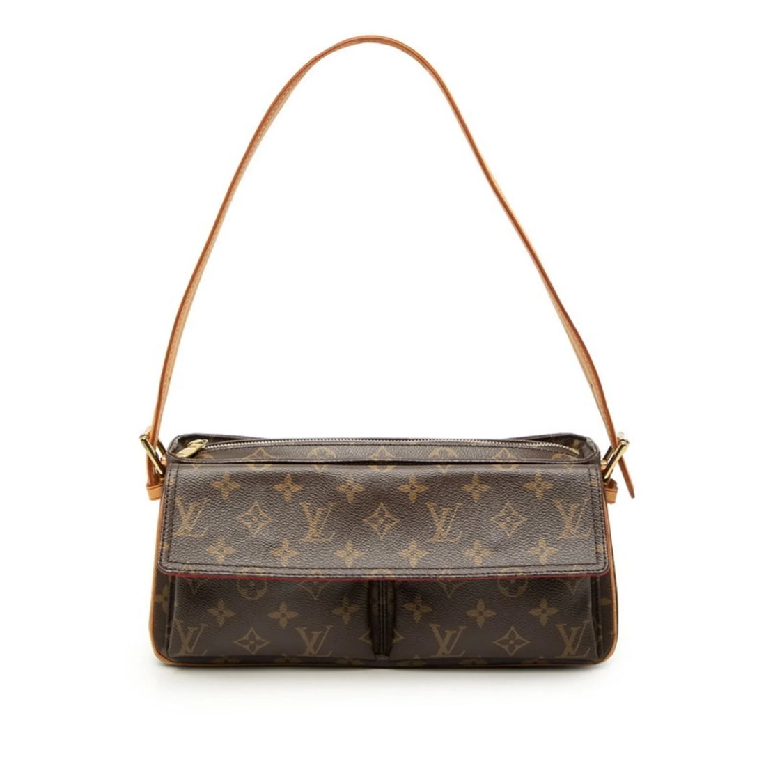 LOUIS VUITTON MONOGRAM VIVACITE MM ONE-SHOULDER BAG: Louis Vuitton Monogram Vivacite MM One-Shoulder Bag Brand: Louis Vuitton Type/Style: Shoulder bag Material: PVC , Leather Color: Brown Size: (HxWxD) 13cm x 29.5cm x 9cm / 5.11inch x 11.61inch x