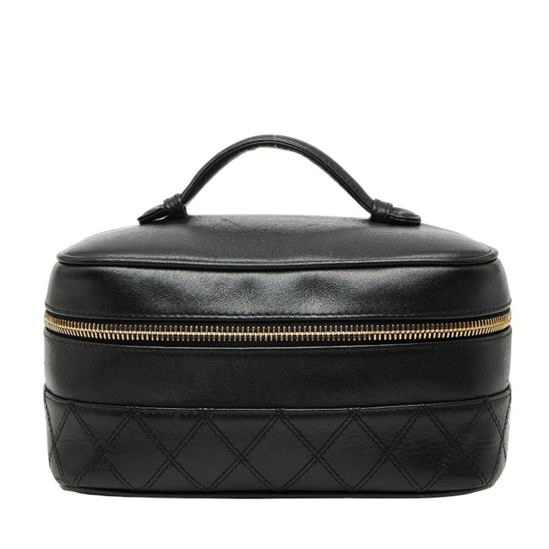 CHANEL BICOLOR VANITY BAG HANDBAG BLACK: CHANEL Bicolor Vanity Bag Handbag Black Brand: Chanel Type/Style: Handbag, Vanity bag Material: Leather Color: Black Size: (HxWxD) 10cm x 19cm x 13.5cm / 3.93inch x 7.48inch x 5.31inch Accessories: