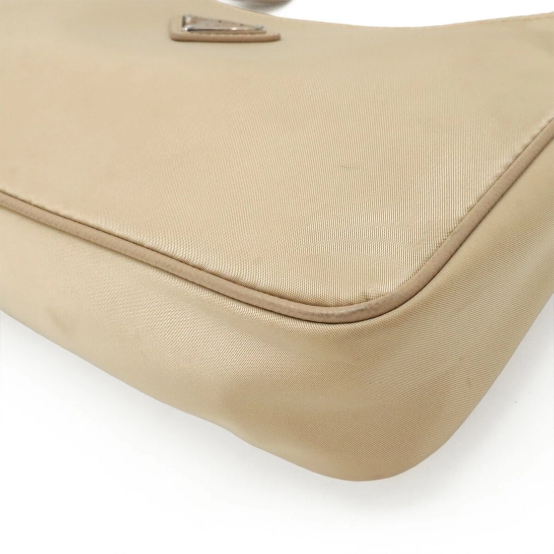 PRADA TRIANGLE HANDBAG NYLON BEIGE - 4