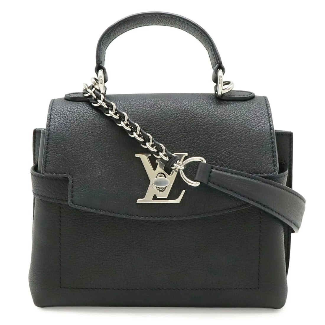 LOUIS VUITTON LOCKME EVER MINI HANDBAG: LOUIS VUITTON Lockme Ever Mini Handbag Brand: Louis Vuitton Type/Style: Handbag, Shoulder bag Material: Leather Color: Black, Noir Size: (HxWxD) 17cm x 21cm x 9.5cm / 6.69inch x 8.26inch x 3.74inch