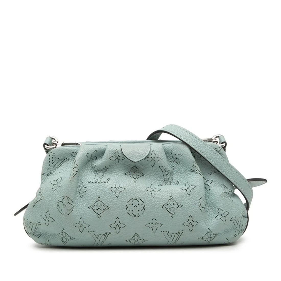LOUIS VUITTON MAHINA SCALA MINI CROSSBODY SHOULDER BAG: Louis Vuitton Mahina Scala Mini Crossbody Shoulder Bag Brand: Louis Vuitton Type/Style: Shoulder bag Material: Leather Color: Blue Size: (HxWxD) 13cm x 24cm x 5cm / 5.11inch x 9.44inch x 1.96inch