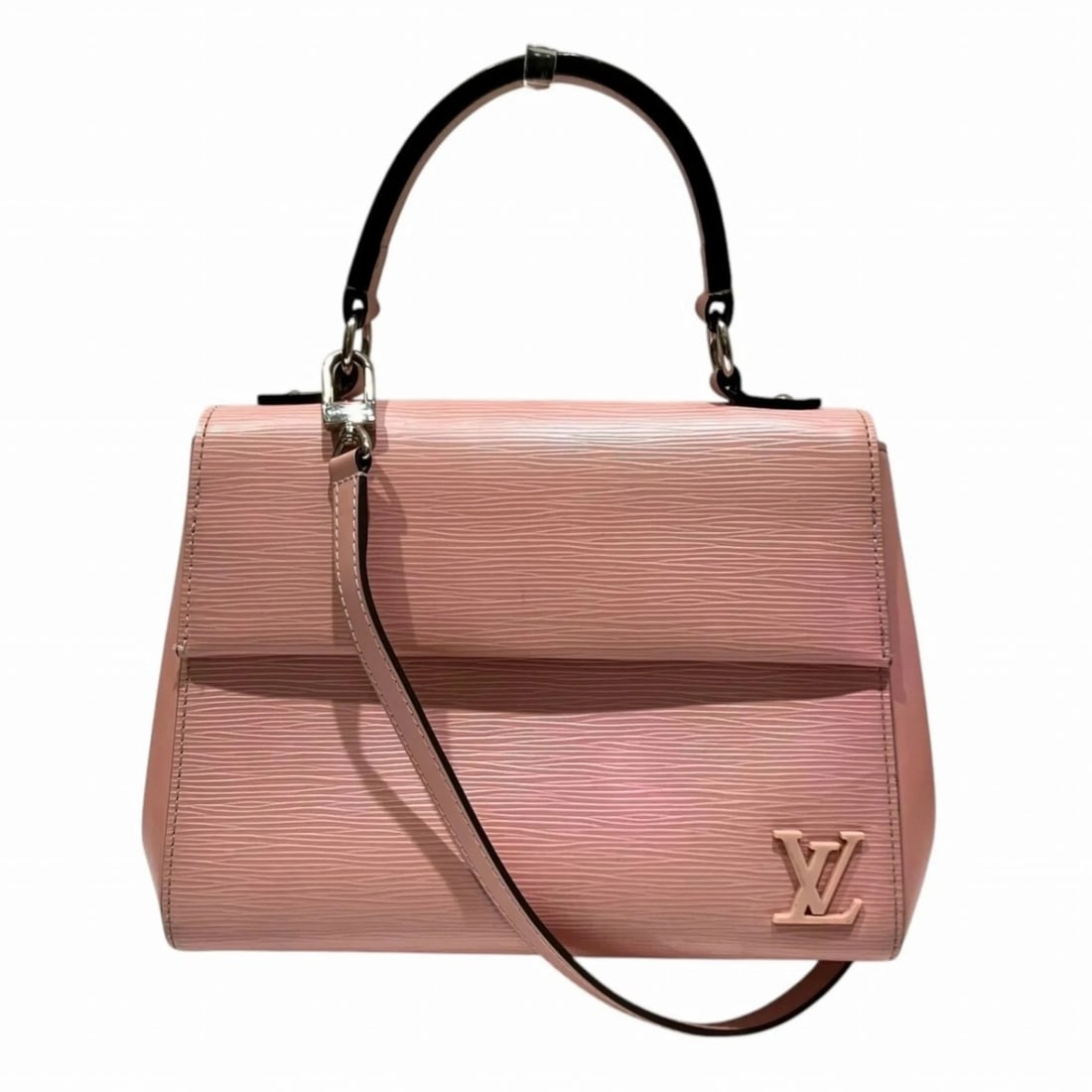 LOUIS VUITTON CLUNY BB HANDBAG, EPI LEATHER: Louis Vuitton Cluny BB Handbag, Epi Leather Brand: Louis Vuitton Type/Style: Handbag Material: Epi leather Color: Pink Size: (HxWxD) 19cm x 10cm / 7.48inch x 3.93inch Accessories: None Accessories