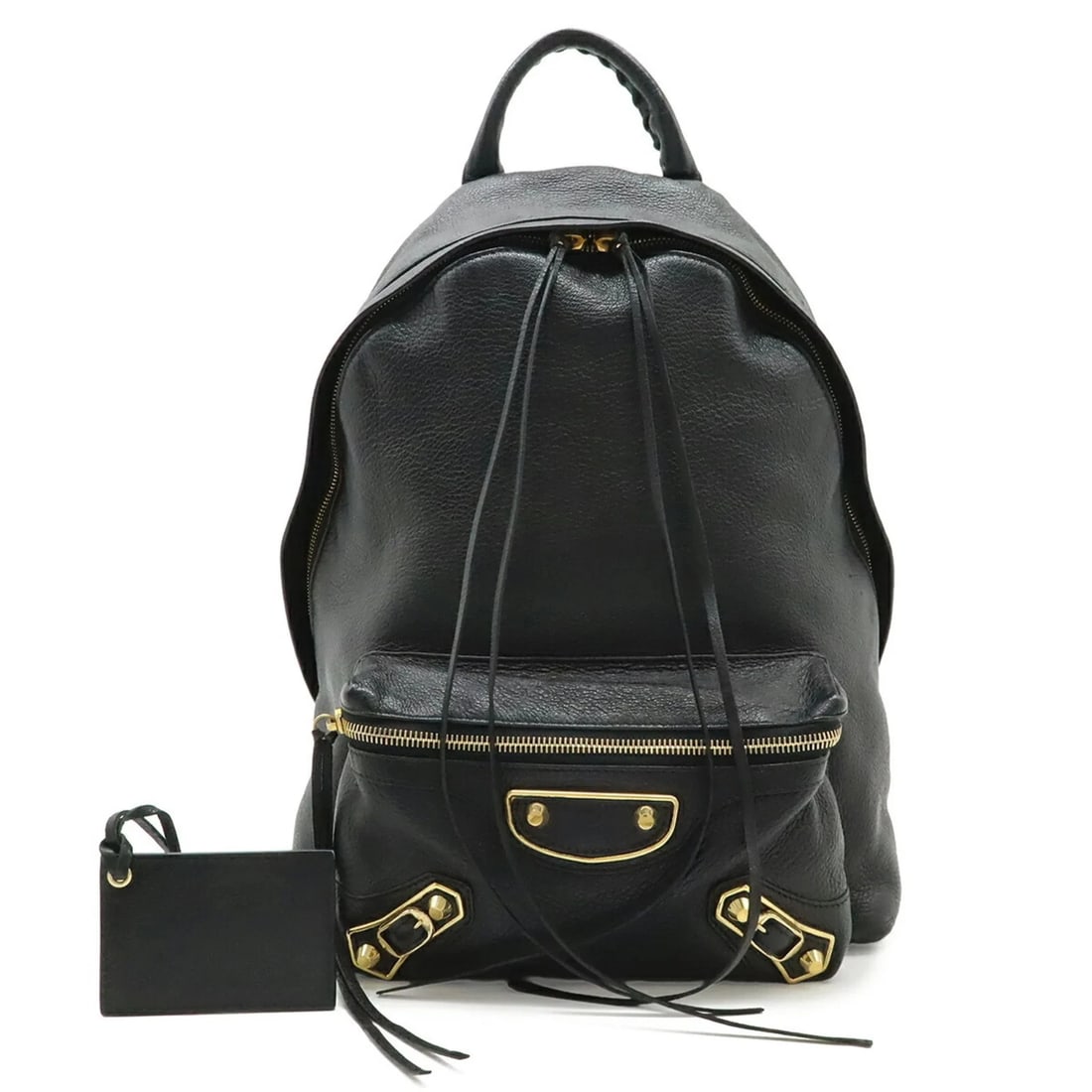 BALENCIAGA CITY BACKPACK, RUCKSACK, DAYPACK: BALENCIAGA City Backpack, Rucksack, Daypack Brand: Balenciaga Type/Style: Backpack Material: Leather Color: Black Size: (HxWxD) 35cm x 27.5cm x 13.5cm / 13.77inch x 10.82inch x 5.31inch Accessories: