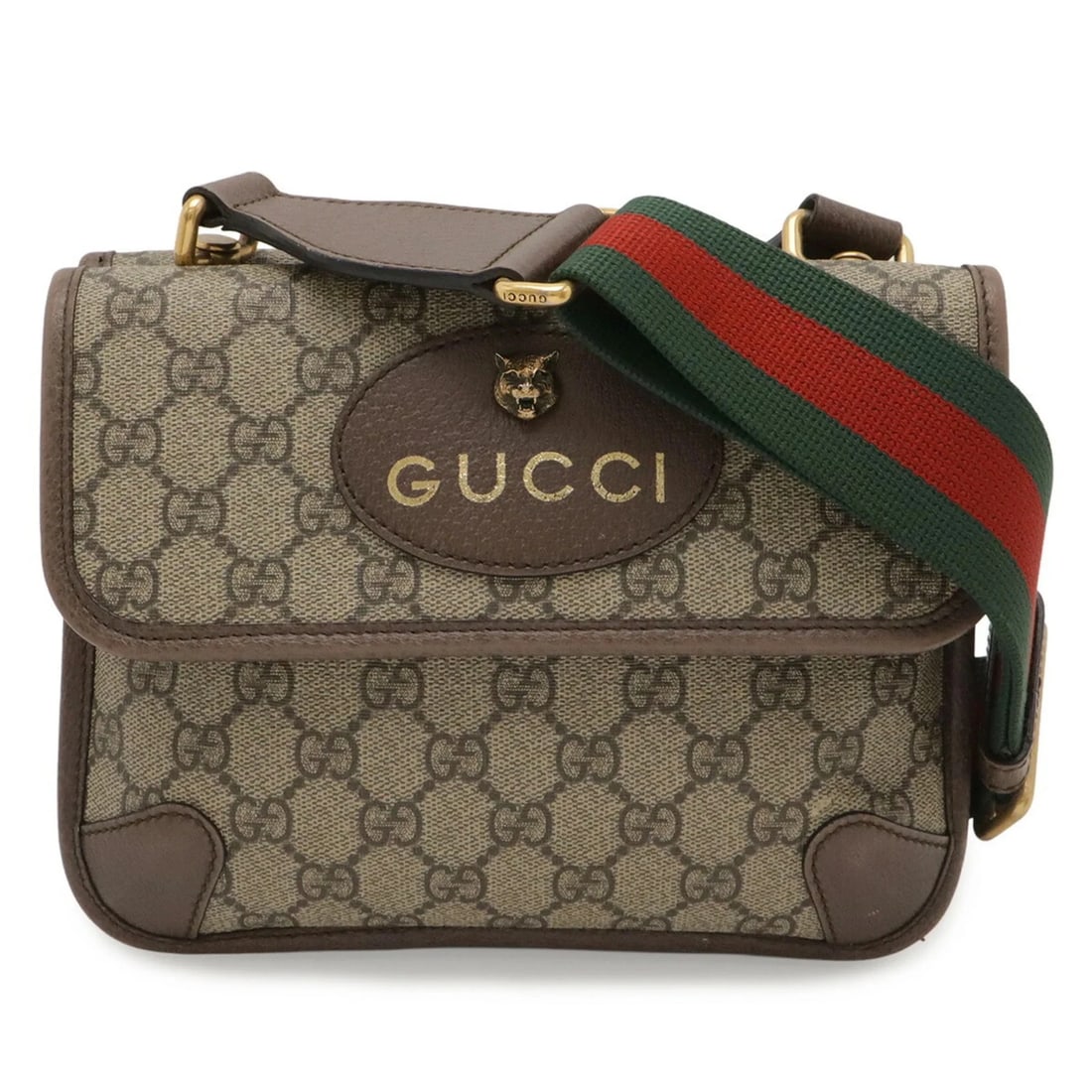 GUCCI NEO GG SUPREME SMALL HANDBAG SHOULDER BAG: GUCCI Neo GG Supreme Small Handbag Shoulder Bag Brand: Gucci Type/Style: Handbag, Shoulder bag Material: GG Supreme Color: Beige, Brown, Green, Red color, Yellow Size: (HxWxD) 17cm x 23cm x 6.5cm / 6.