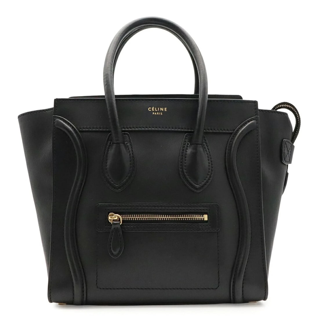 CELINE LUGGAGE MICRO SHOPPER TOTE BAG HANDBAG: CELINE Luggage Micro Shopper Tote Bag Handbag Brand: Celine Type/Style: Handbag, Tote bag Material: Leather Color: Black Size: (HxWxD) 26cm x 40cm x 12.5cm / 10.23inch x 15.74inch x 4.92inch