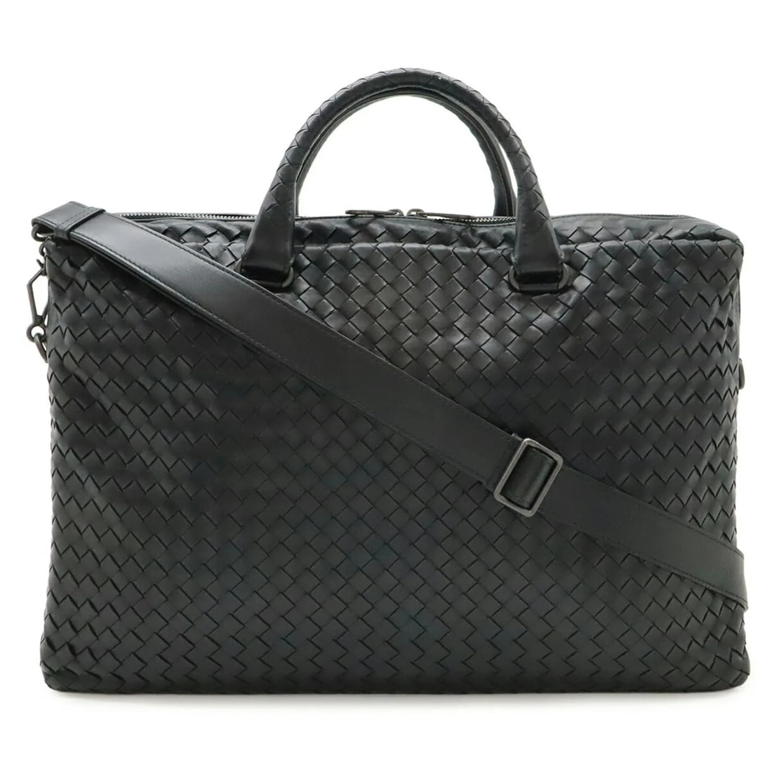 BOTTEGA VENETA INTRECCIATO HANDBAG: BOTTEGA VENETA Intrecciato Handbag Brand: Bottega Veneta Type/Style: Handbag, Shoulder bag Material: Leather Color: Black Size: (HxWxD) 30cm x 42cm x 7cm / 11.81inch x 16.53inch x 2.75inch Accesso