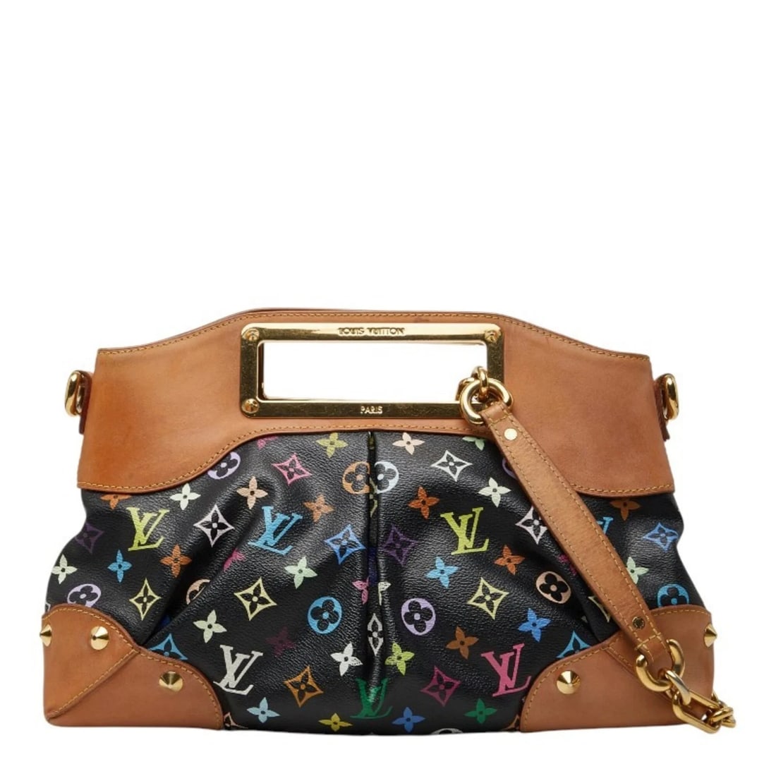 LOUIS VUITTON MONOGRAM MULTICOLOR JUDY MM HANDBAG: Louis Vuitton Monogram Multicolor Judy MM Handbag Brand: Louis Vuitton Type/Style: Handbag, Shoulder bag Material: PVC , Leather Color: Black, Multi-color Size: (HxWxD) 25cm x 38cm x 9cm / 9.84inch x 