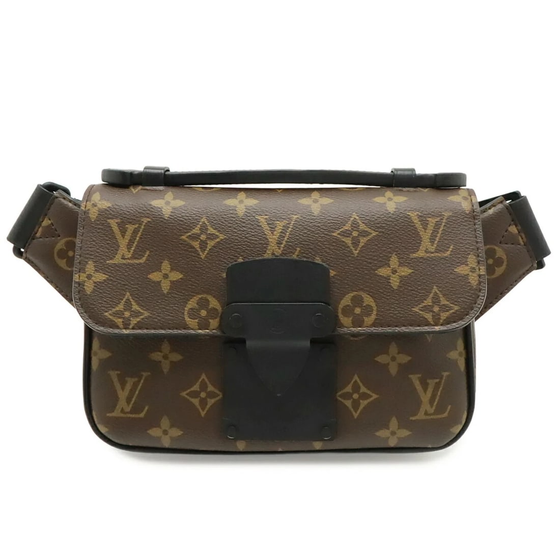 LOUIS VUITTON MONOGRAM S-LOCK SLING BAG: LOUIS VUITTON Monogram S-Lock Sling Bag Brand: Louis Vuitton Type/Style: Shoulder bag, Sling bag Material: Monogram , Canvas Color: Noir Size: (HxWxD) 15cm x 21.5cm x 4cm / 5.9inch x 8.46inch x 1.57in