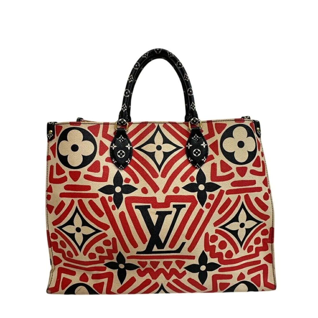 LOUIS VUITTON GM SHOULDER HANDBAG: LOUIS VUITTON GM Shoulder Handbag Brand: Louis Vuitton Type/Style: Handbag, Shoulder bag, Tote bag Material: Leather Color: Beige, Black, Multi-color, Red color Size: (HxWxD) 31.5cm x 42cm x 16cm /