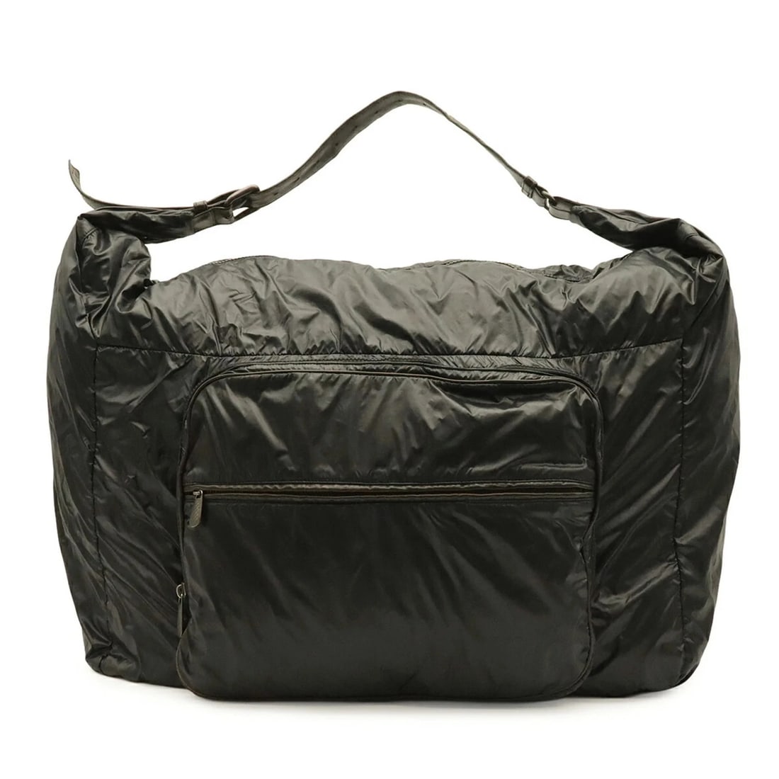 BOTTEGA VENETA SPINNAKER SHOULDER BAG: BOTTEGA VENETA Spinnaker Shoulder Bag Brand: Bottega Veneta Type/Style: Shoulder bag, Tote bag Material: Nylon , Leather Color: Black, Dark brown Size: (HxWxD) 31.5cm x 52cm x 26.5cm / 12.4inch x