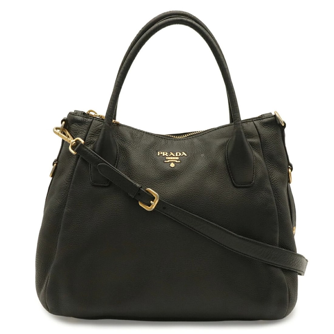 PRADA TOTE BAG LEATHER: Prada Tote Bag Leather Brand: Prada Type/Style: Shoulder bag, Tote bag Material: None Color: Black, Nero Size: (HxWxD) 31cm x 34cm x 16cm / 12.2inch x 13.38inch x 6.29inch Accessories: None
