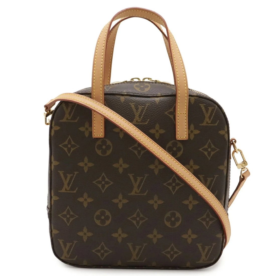 LOUIS VUITTON MONOGRAM SPONTINI HANDBAG: LOUIS VUITTON Monogram Spontini Handbag Brand: Louis Vuitton Type/Style: Handbag, Shoulder bag Material: Monogram , Canvas , PVC , Coated canvas Color: Brown Size: (HxWxD) 20cm x 20cm x 8cm /