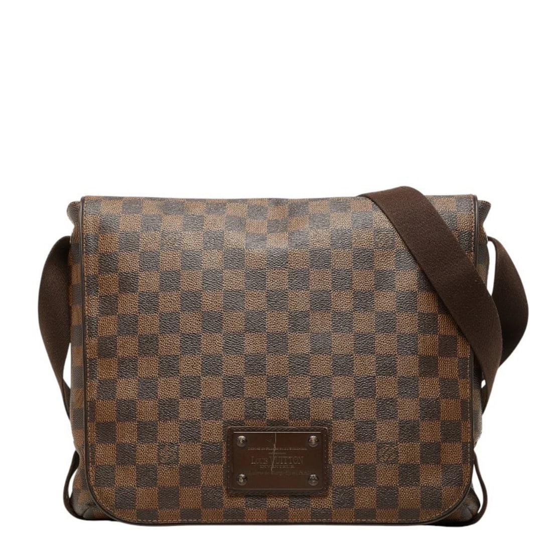 LOUIS VUITTON DAMIER BROOKLYN MM MESSENGER BAG: Louis Vuitton Damier Brooklyn MM Messenger Bag Brand: Louis Vuitton Type/Style: Messenger bag, Shoulder bag Material: PVC , Leather Color: Brown Size: (HxWxD) 25.5cm x 32cm x 9cm / 10.03inch x