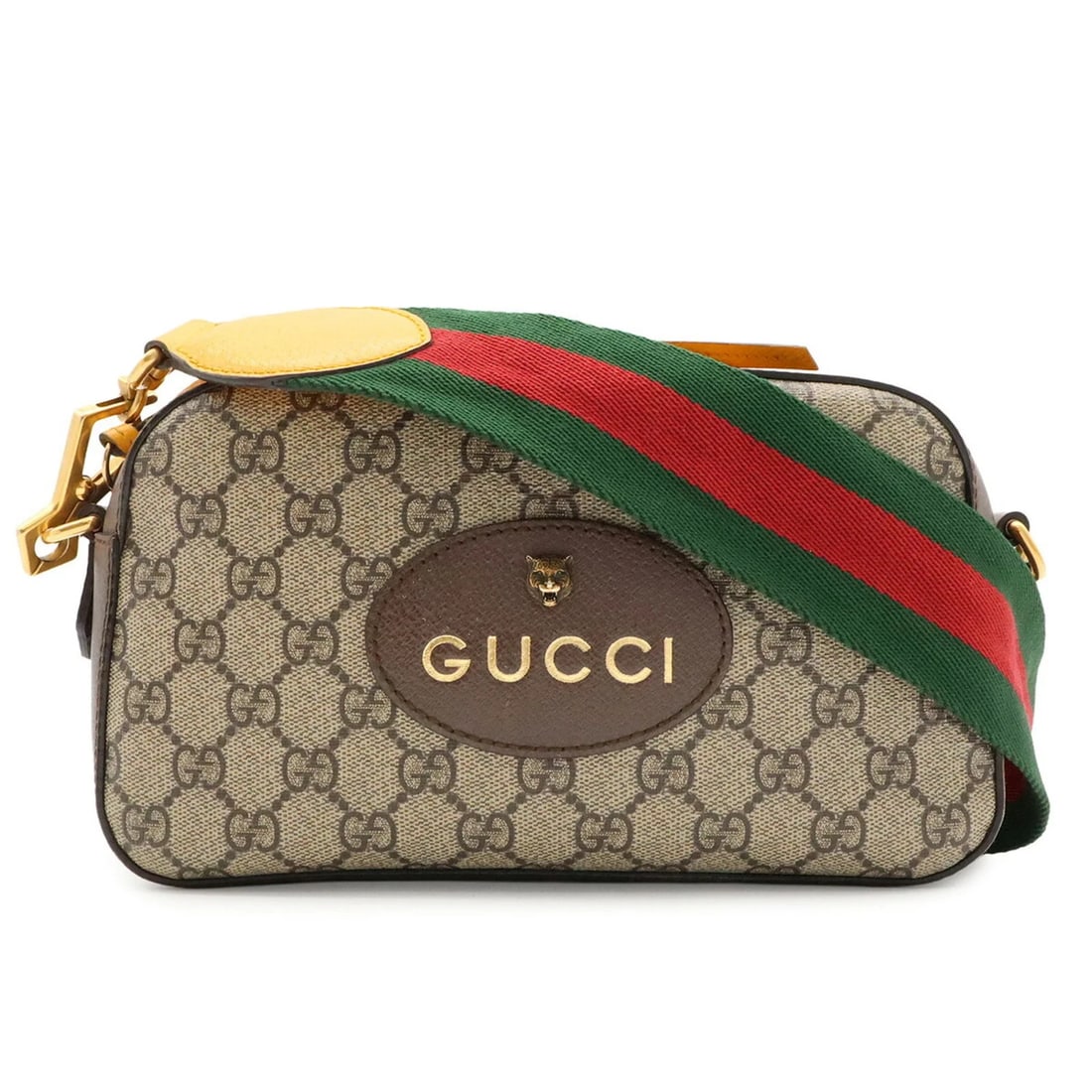 GUCCI NEO GG SUPREME HANDBAG SHOULDER BAG: GUCCI Neo GG Supreme Handbag Shoulder Bag Brand: Gucci Type/Style: Clutch bag, Handbag, Shoulder bag Material: GG Supreme , Leather Color: Beige, Green, Red color, Yellow Size: (HxWxD) 14cm x 24cm x 7