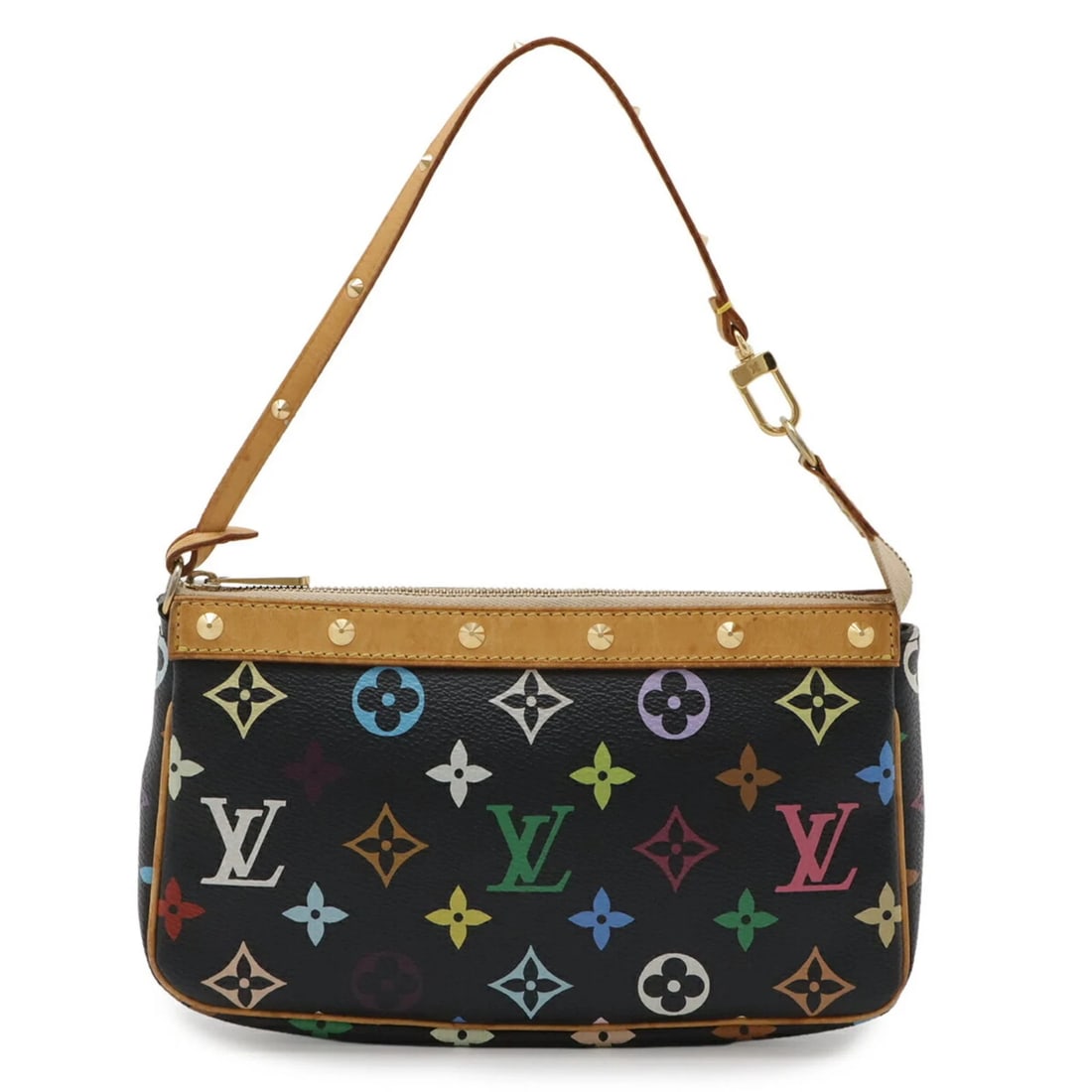 LOUIS VUITTON MONOGRAM MULTICOLOR POCHETTE: LOUIS VUITTON Monogram Multicolor Pochette Brand: Louis Vuitton Type/Style: Handbag, Pochette, Pouch Material: Monogram , Canvas , PVC , Coated canvas Color: Noir Size: (HxWxD) 12.5cm x 21.5cm x 4cm /