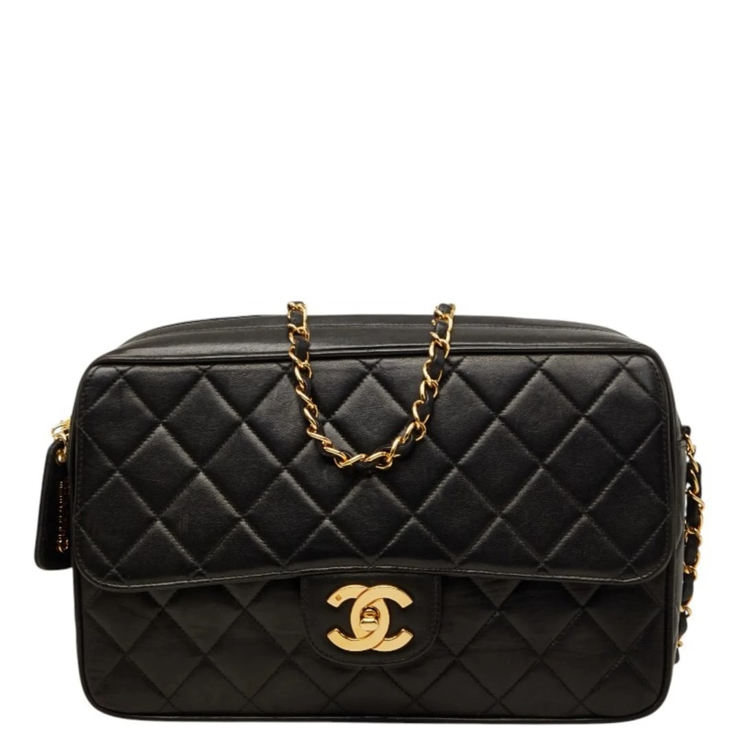 CHANEL MATELASSE COCO MARK CROSSBODY CHAIN SHOULDER BAG: Chanel Matelasse Coco Mark Crossbody Chain Shoulder Bag Brand: Chanel Type/Style: Shoulder bag Material: Leather Color: Black Size: (HxWxD) 17cm x 27.5cm x 7.5cm / 6.69inch x 10.82inch x 2.95inch
