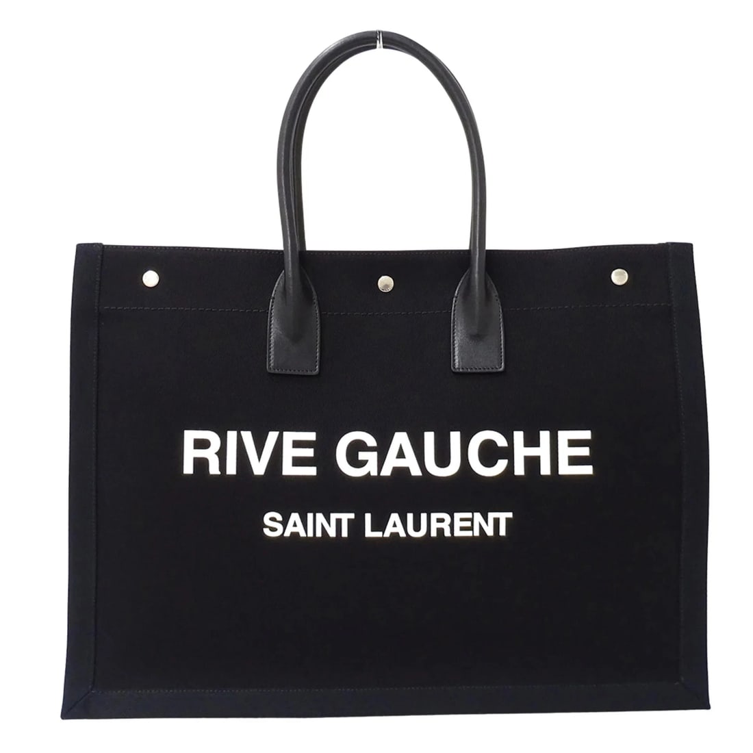 SAINT LAURENT HANDBAG, TOTE BAG: Saint Laurent handbag, tote bag Brand: Saint Laurent Type/Style: Handbag, Tote bag Material: Canvas Color: Black Size: (HxWxD) 36cm x 47.5cm x 17cm / 14.17inch x 18.7inch x 6.69inch Accessories: None