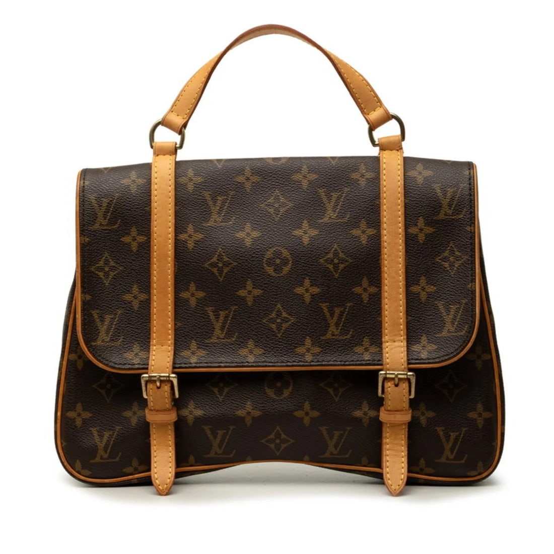 LOUIS VUITTON MONOGRAM MARELLE SAC AUX HANDBAG: Louis Vuitton Monogram Marelle Sac aux Handbag Brand: Louis Vuitton Type/Style: Handbag Material: PVC , Leather Color: Brown Size: (HxWxD) 21cm x 30cm x 5.5cm / 8.26inch x 11.81inch x 2.16inch