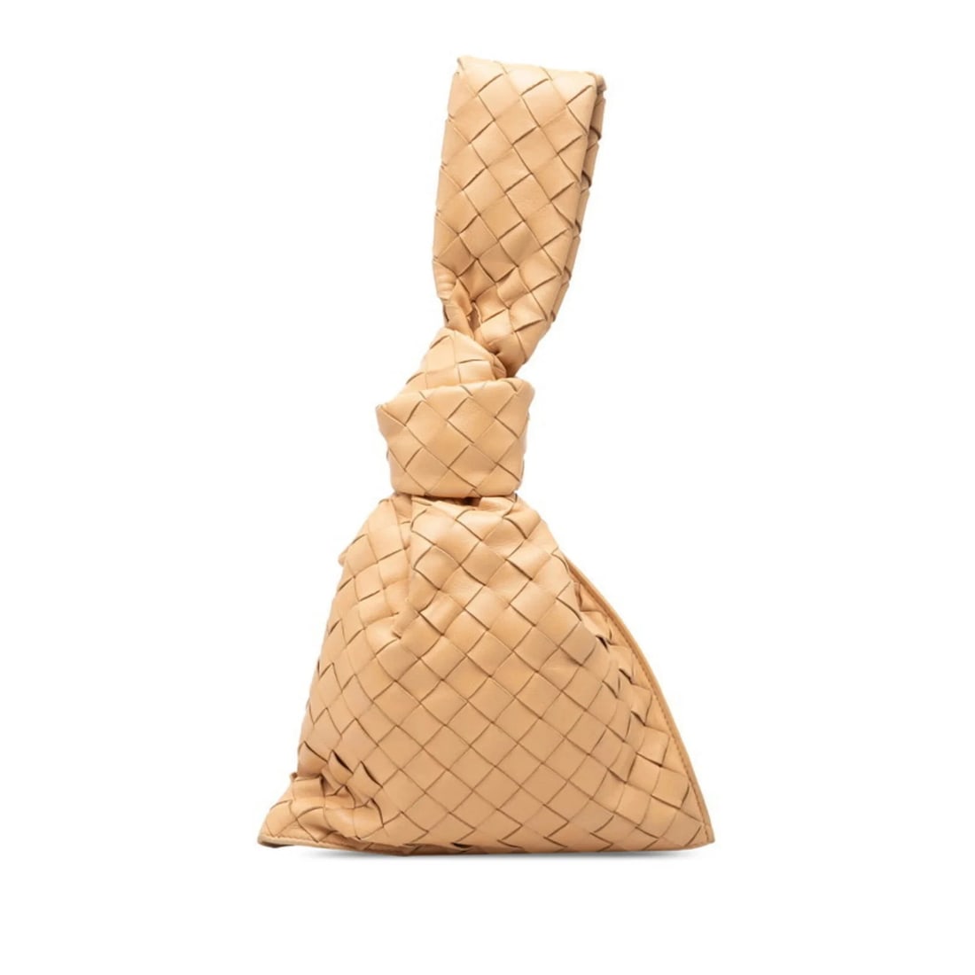BOTTEGA VENETA INTRECCIATO MINI THE TWIST HANDBAG: Bottega Veneta Intrecciato Mini The Twist Handbag Brand: Bottega Veneta Type/Style: Handbag Material: Leather Color: Beige Size: (HxWxD) 20cm x 22cm x 2cm / 7.87inch x 8.66inch x 0.78inch