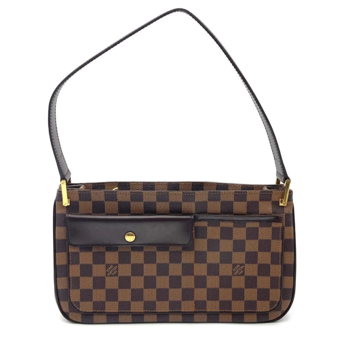 LOUIS VUITTON AUBURN SHOULDER BAG DAMIER EBENE: LOUIS VUITTON Auburn Shoulder Bag Damier Ebene Brand: Louis Vuitton Type/Style: Shoulder bag Material: Damier Canvas Color: Brown, Damier Canvas, Ebene Size: (HxWxD) 18cm x 7cm / 7.08inch x 2.75inch