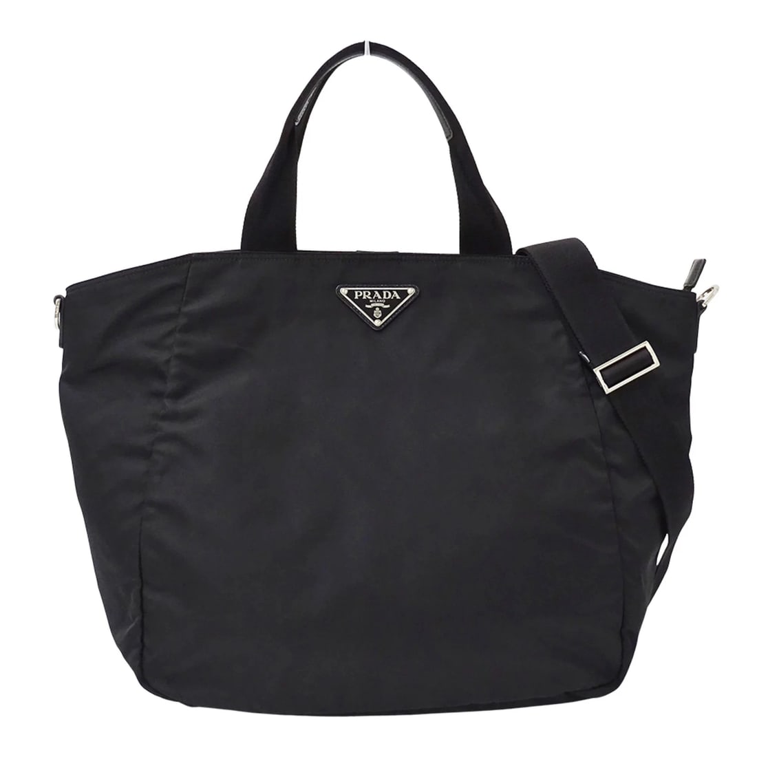 PRADA HANDBAG FOR WOMEN AND MEN, NAME, TOTE BAG: Prada handbag for women and men, name, tote bag Brand: Prada Type/Style: Handbag, Shoulder bag, Tote bag Material: Nylon Color: Black Size: (HxWxD) 35cm x 50cm x 18cm / 13.77inch x 19.68inch x 7.08inc