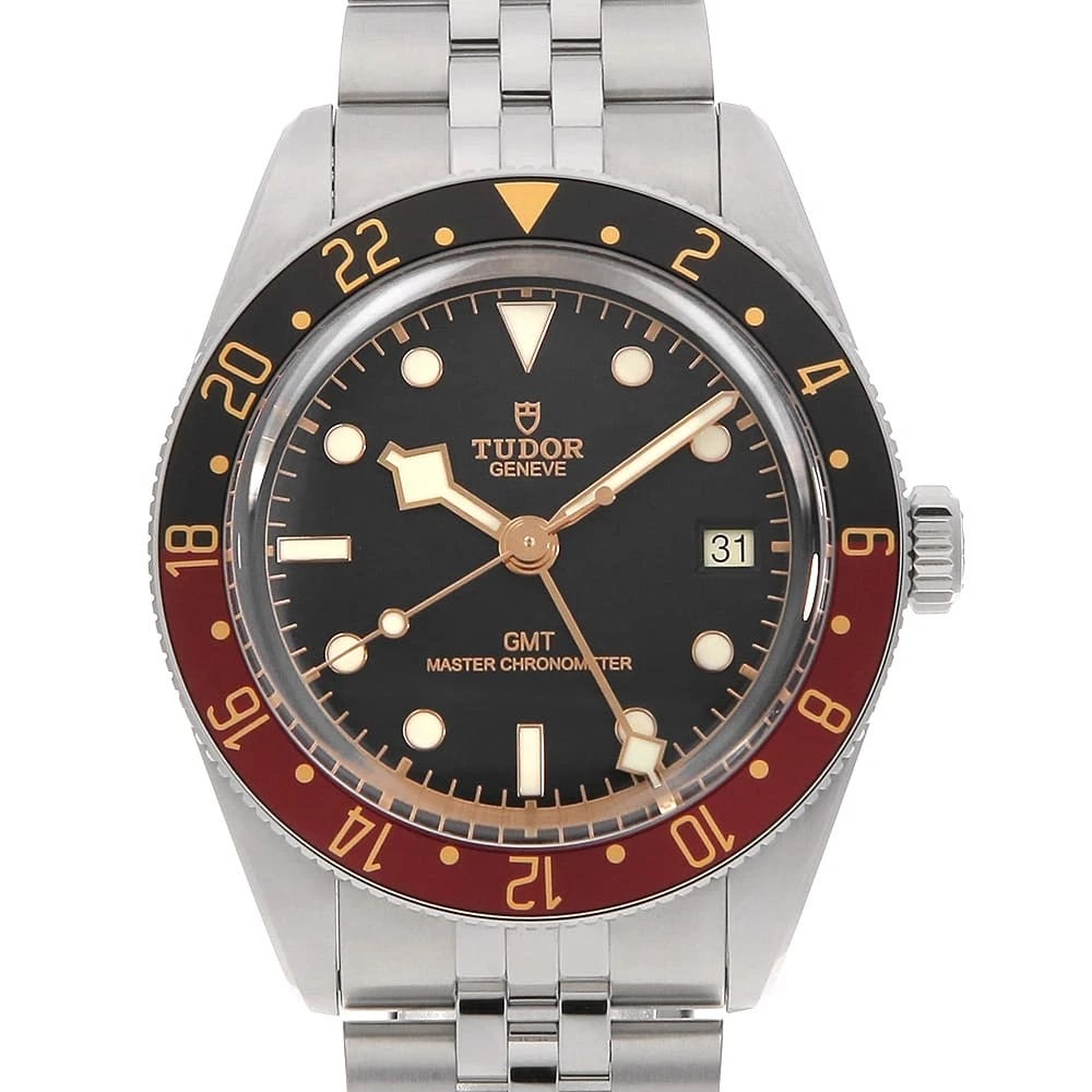 TUDOR BLACK STAINLESS STEEL WATCH: TUDOR Black Stainless Steel Watch Brand: TUDOR Type/Style: Wrist watch Material: Band Material Stainless Steel, Case Material Stainless Steel Color: Dial colour Black Size: Case:W39mm Circumference