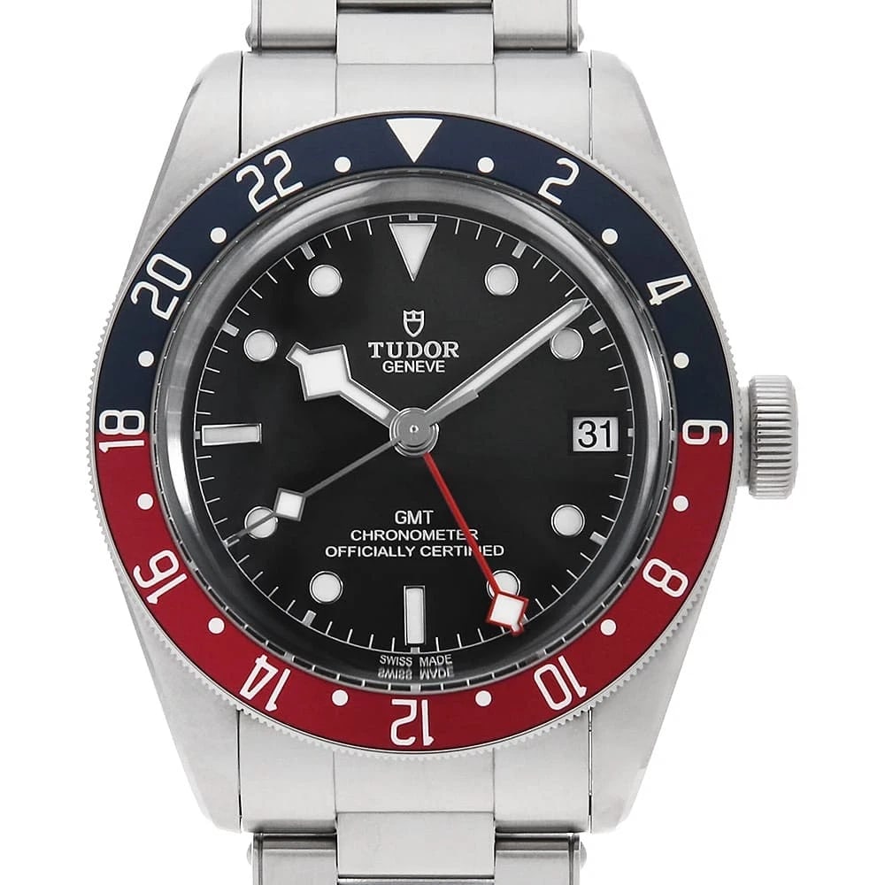 TUDOR HERITAGE BLACK WATCH: TUDOR Heritage Black Watch Brand: TUDOR Type/Style: Wrist watch Material: Band Material Stainless Steel, Case Material Stainless Steel Color: Dial colour Black Size: Case:W41mm Circumference of