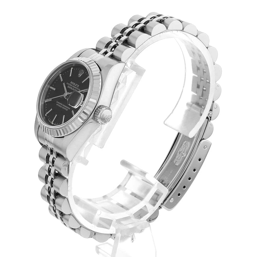 ROLEX DATEJUST BLACK WATCH - 2