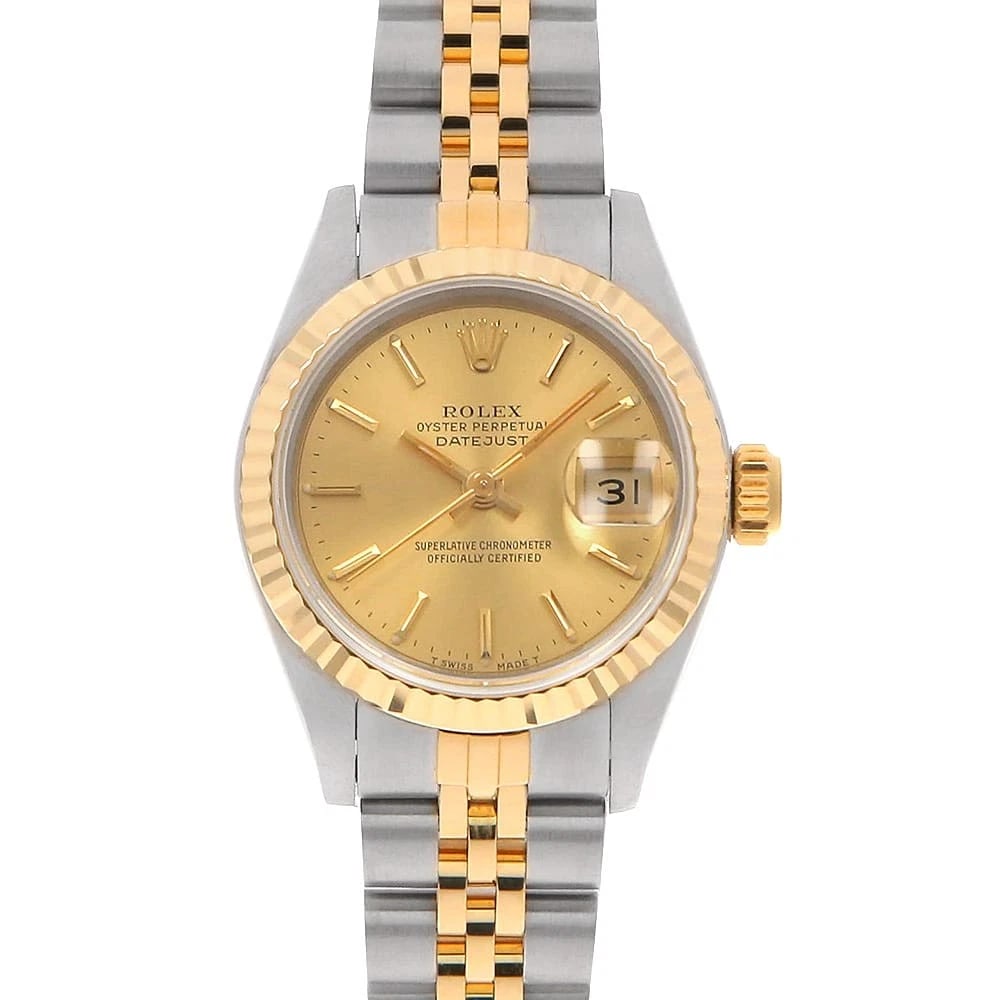 ROLEX DATEJUST CHAMPAGNE WATCH: ROLEX Datejust Champagne Watch Brand: ROLEX Type/Style: Wrist watch Material: Band Material Stainless Steel/Yellow Gold, Case Material Stainless Steel/Yellow Gold Color: Dial colour Champagne Gold