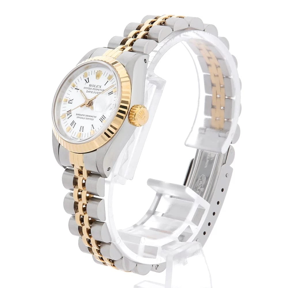 ROLEX DATEJUST WHITE WATCH - 2