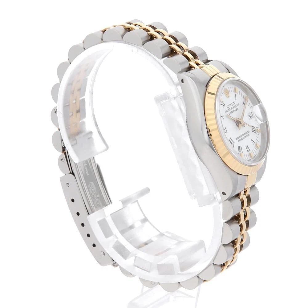 ROLEX DATEJUST WHITE WATCH - 3