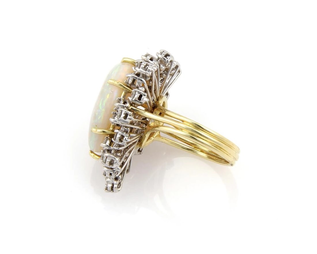 PEAR-SHAPED AUSTRALIAN OPAL DIAMOND RING - 3