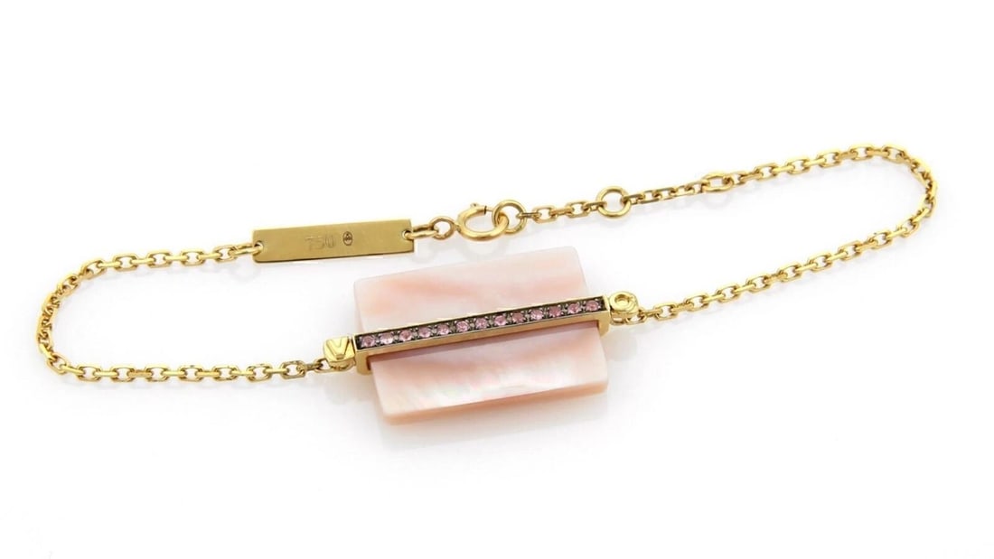 VICTORIA CASAL PINK SAPPHIRE 18K GOLD BRACELET (1 of 2)