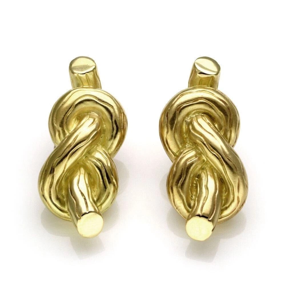 ANGELA CUMMINGS 18K YELLOW GOLD CLIP-ON EARRINGS: Angela Cummings 18k Yellow Gold Clip-On Earrings Brand: Angela Cummings Type/Style: Earring Material: 18k yellow gold Color: yellow Size: Measurements: Approximately 1.32inch long x 14.3mm wide x 9.3m