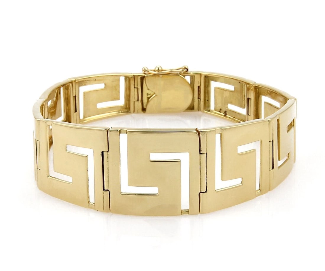 GRADUATED OPEN LINK 18K YELLOW GOLD BRACELET (1 of 3)
