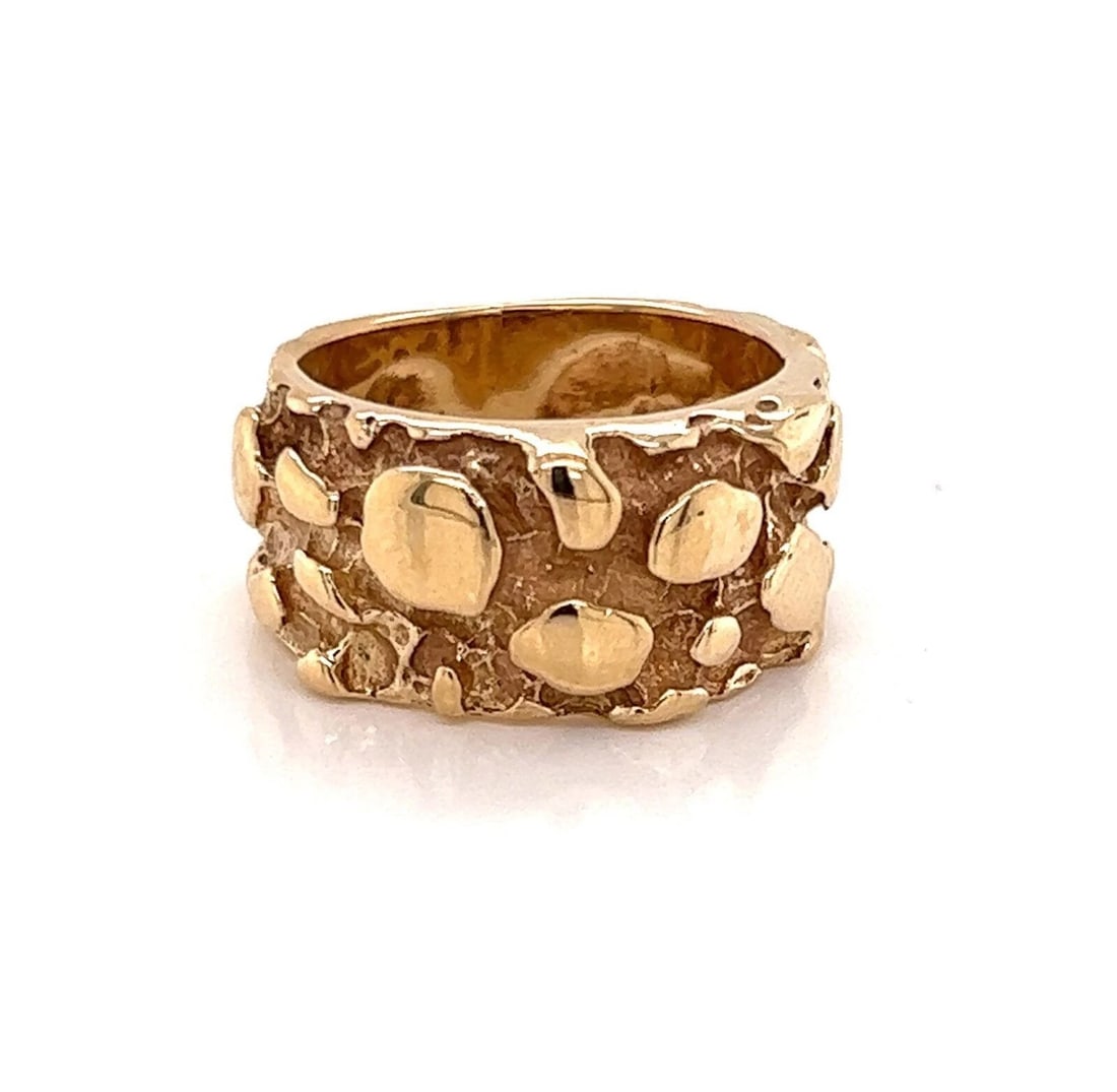 NUGGET 14K YELLOW GOLD RING (1 of 4)