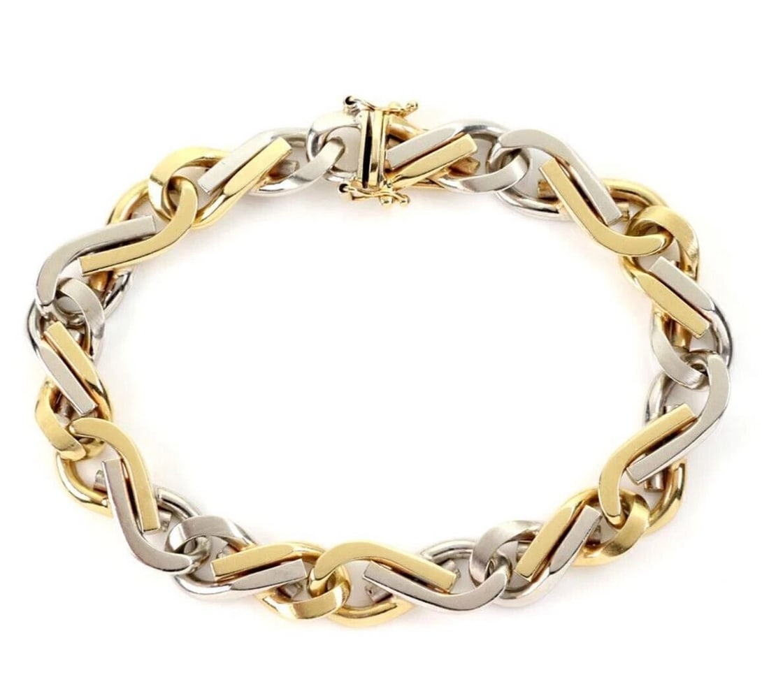 INFINITY LINK 14K TWO-TONE GOLD CHAIN BRACELET (1 of 2)