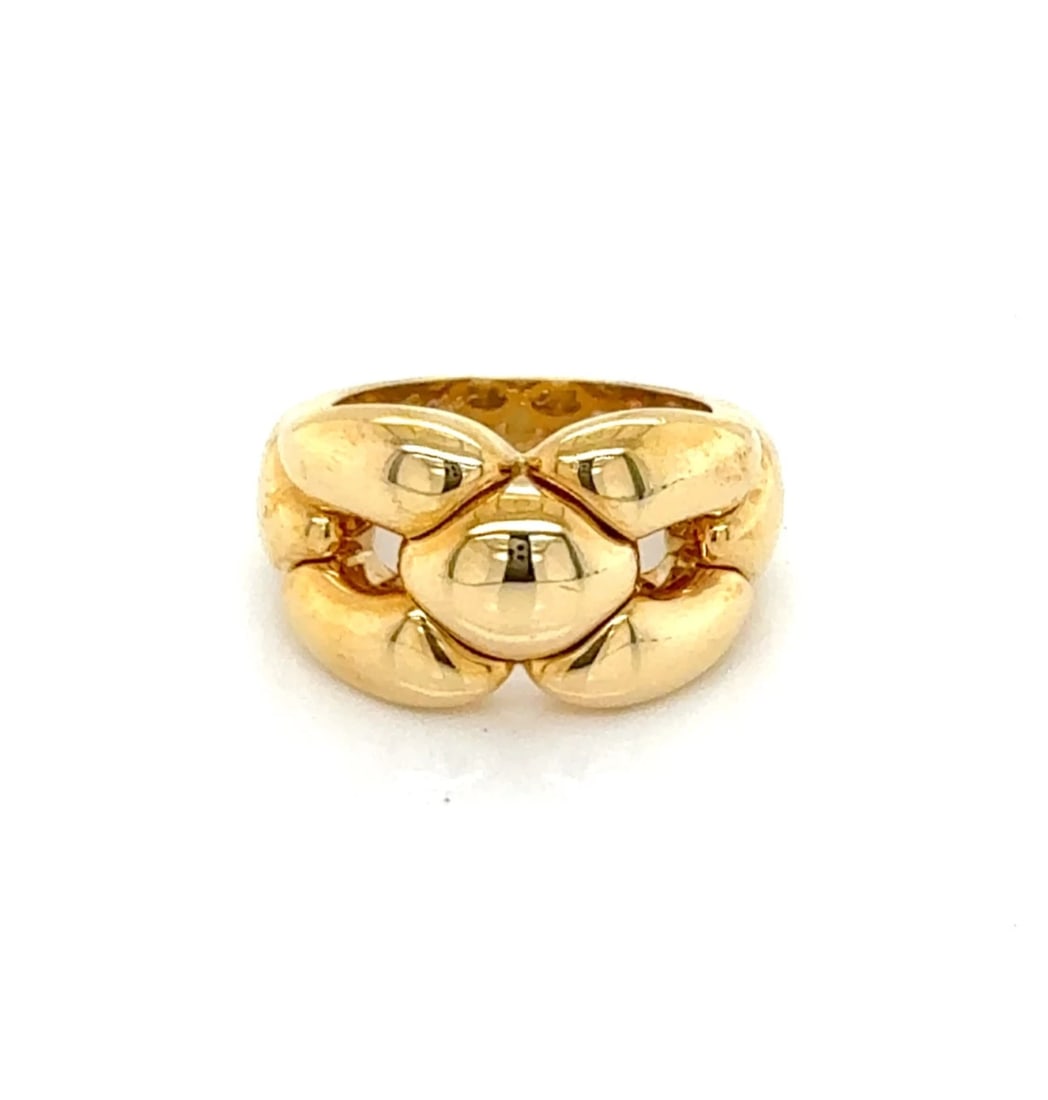 CARTIER PUFF DOME 18K YELLOW GOLD BAND RING: Cartier Puff Dome 18k Yellow Gold Band Ring Brand: Cartier Type/Style: Ring Material: 18k yellow gold Color: yellow Size: 5.5 US Accessories: None Accessories Notice: When purchasing pre-o
