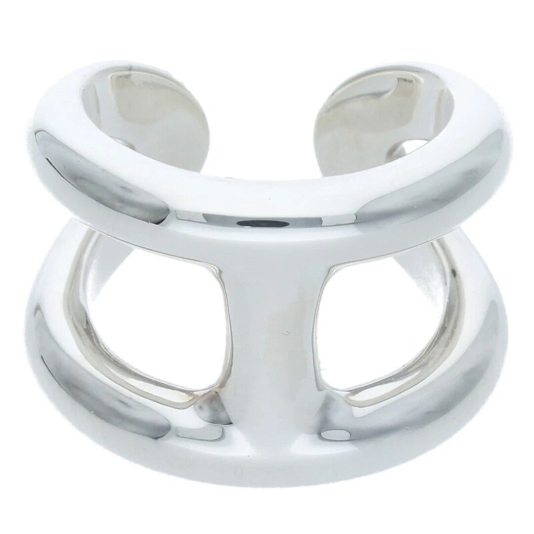 HERMES OSMOSE GM OSMOS SILVER RING: Hermes Osmose GM Osmos Silver Ring Brand: HERMES Type/Style: Ring Material: 925 Silver Color: silver Size: 6.25 - 6.5 US Accessories: None Accessories Notice: When purchasing pre-owned goo