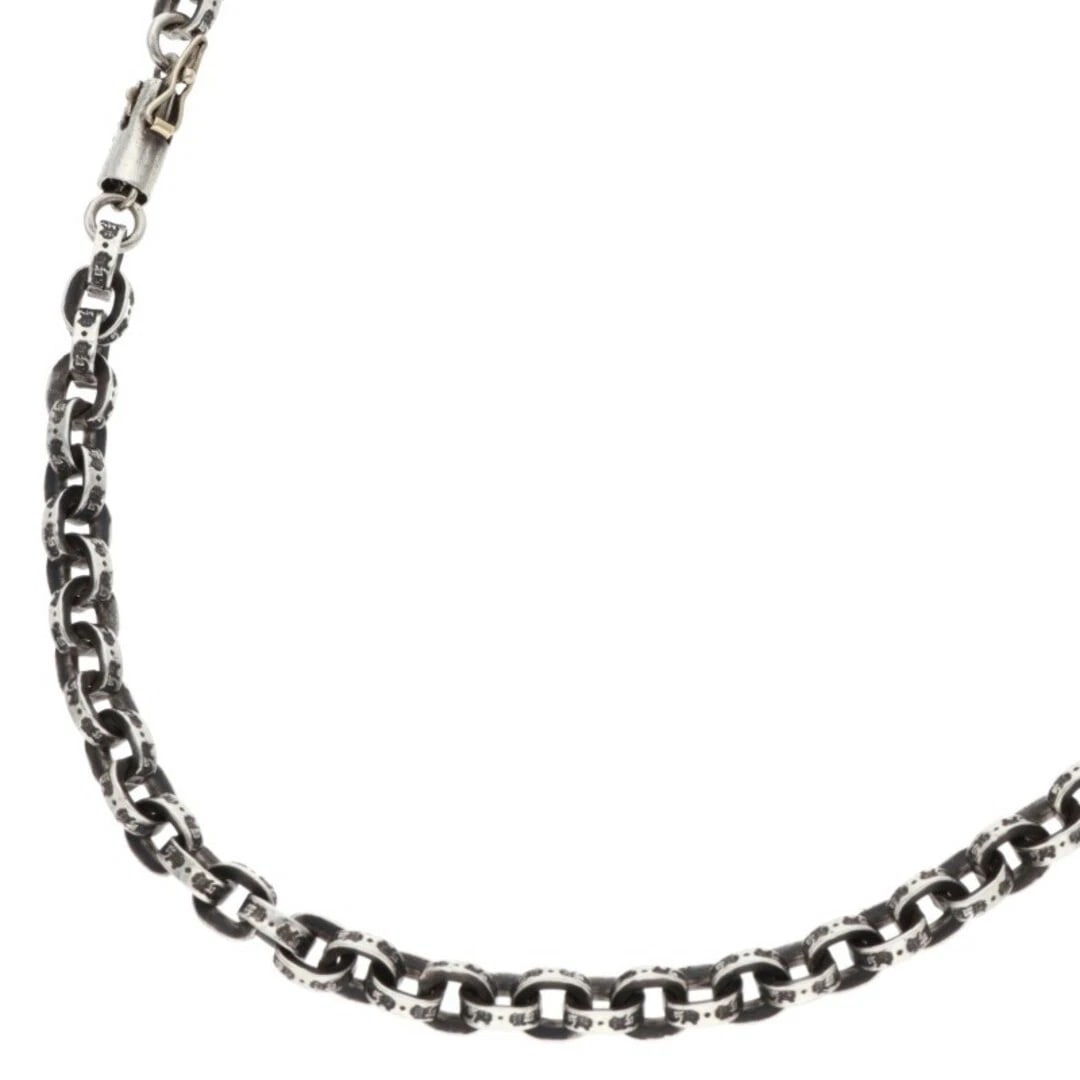 CHROME HEARTS PAPER CHAIN SILVER NECKLACE: Chrome Hearts PAPER CHAIN Silver Necklace Brand: Chrome Hearts Type/Style: Necklace Material: 925 Silver Color: silver Size: total length 51.5cm Accessories: None Accessories Notice: When purchasing