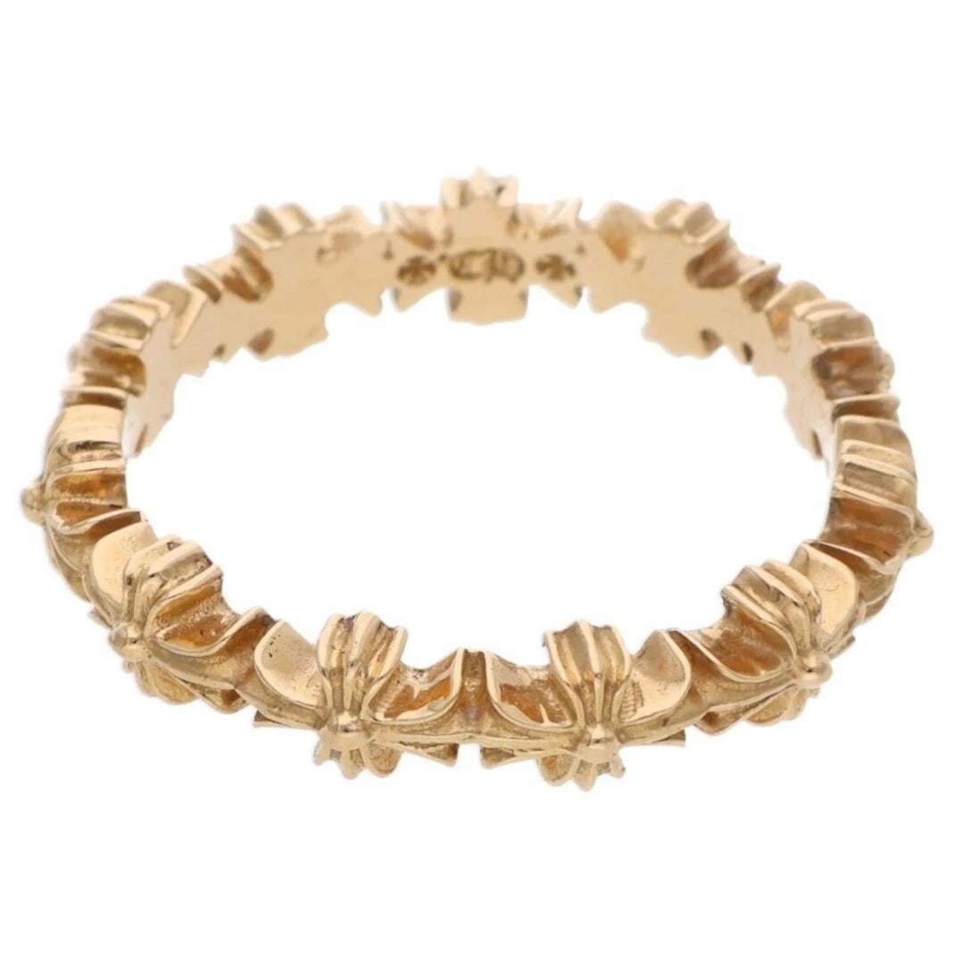 CHROME HEARTS TINY E CH PLS BAND ECH PLUS GOLD RING: Chrome Hearts TINY E CH PLS BAND ECH Plus Gold Ring Brand: Chrome Hearts Type/Style: Ring Material: 22K Yellow Gold Color: YG Size: US Size 9 Accessories: None Accessories Notice: When pur