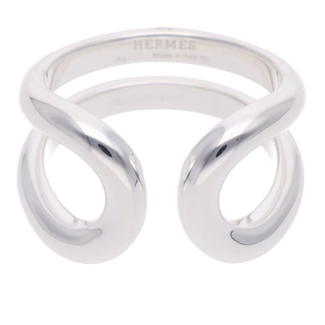 HERMES LIMA PM SILVER RING: Hermes Lima PM Silver Ring Brand: HERMES Type/Style: Ring Material: 925 Silver Color: silver Size: US Size 15 Accessories: None Accessories Notice: When purchasing pre-owned goods, please refer to