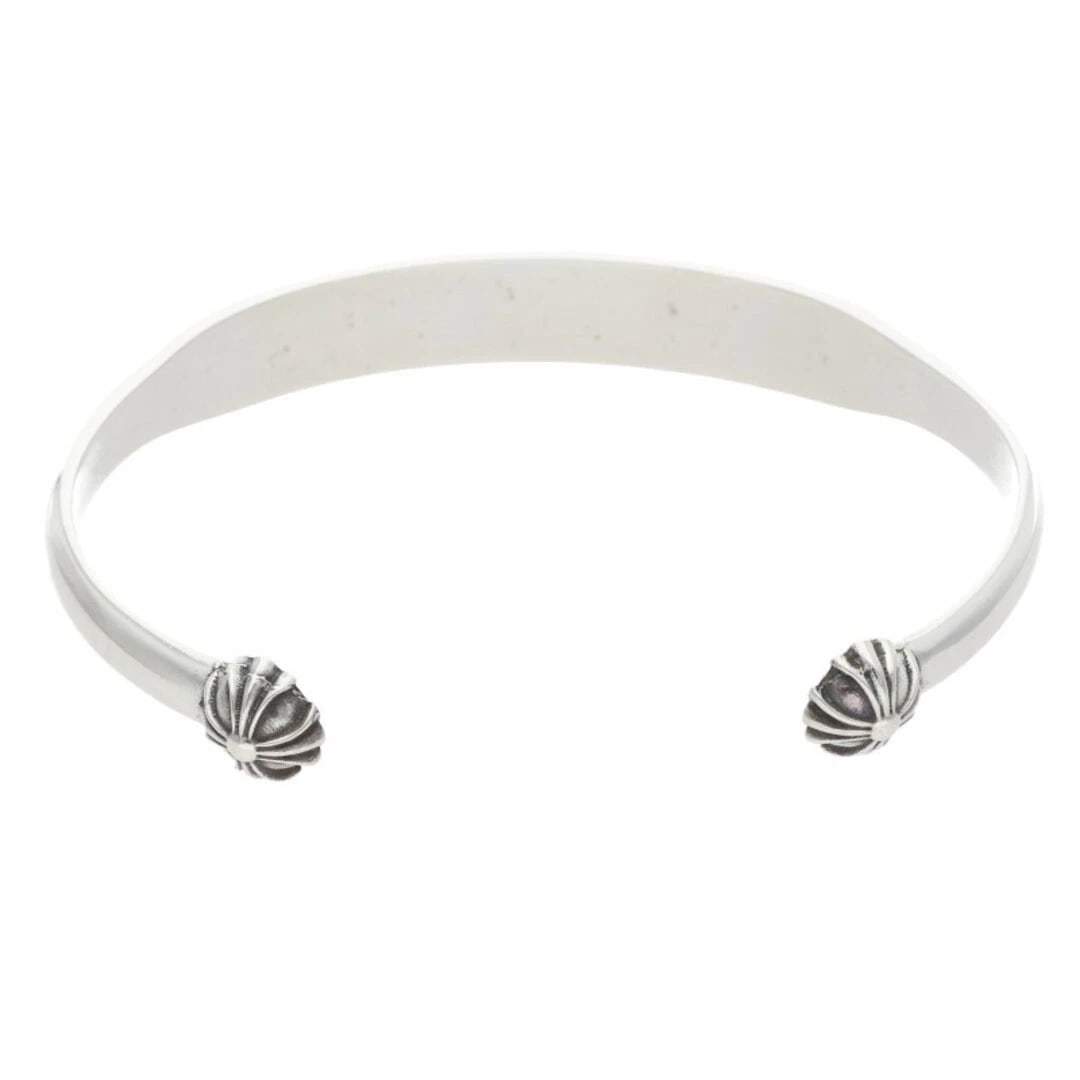 CHROME HEARTS BANGLE PLAIN SILVER BRACELET: Chrome Hearts BANGLE Plain Silver Bracelet Brand: Chrome Hearts Type/Style: Others Material: 925 Silver Color: silver Size: wrist around 13cm Accessories: None Accessories Notice: When purchasing