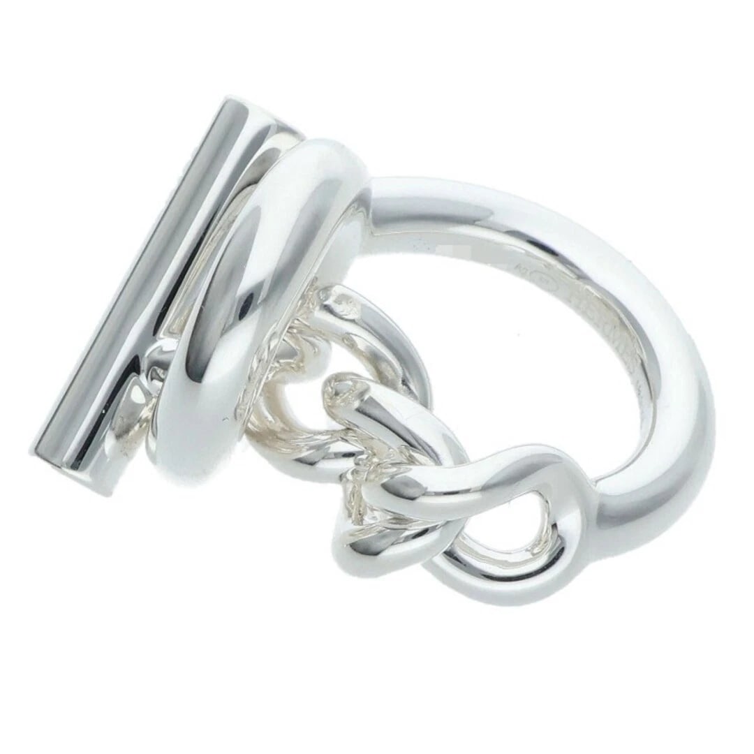 HERMES CROISETTE SILVER RING - 3