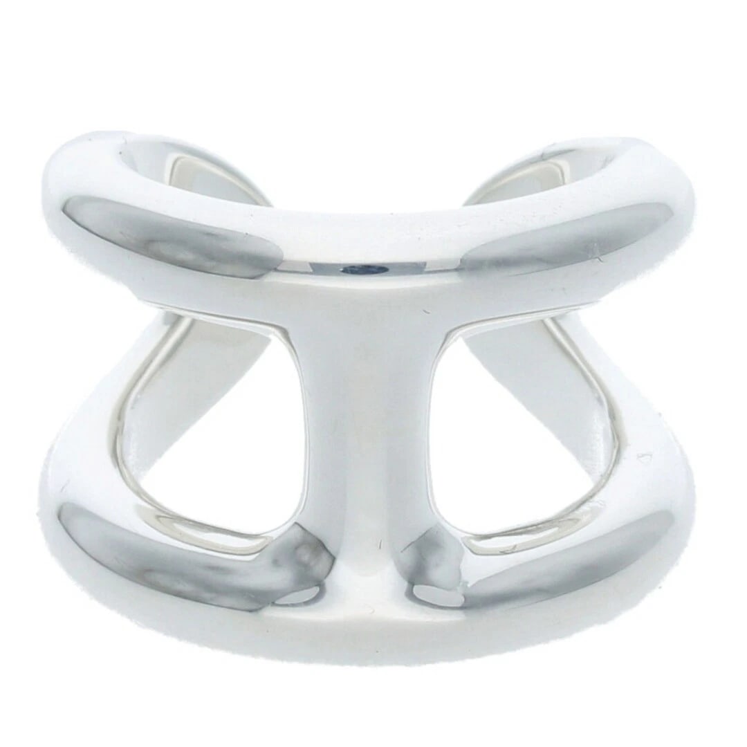 HERMES OSMOSE GM OSMOS SILVER RING: Hermes Osmose GM Osmos Silver Ring Brand: HERMES Type/Style: Ring Material: 925 Silver Color: silver Size: US Size 13 Accessories: None Accessories Notice: When purchasing pre-owned goods, please