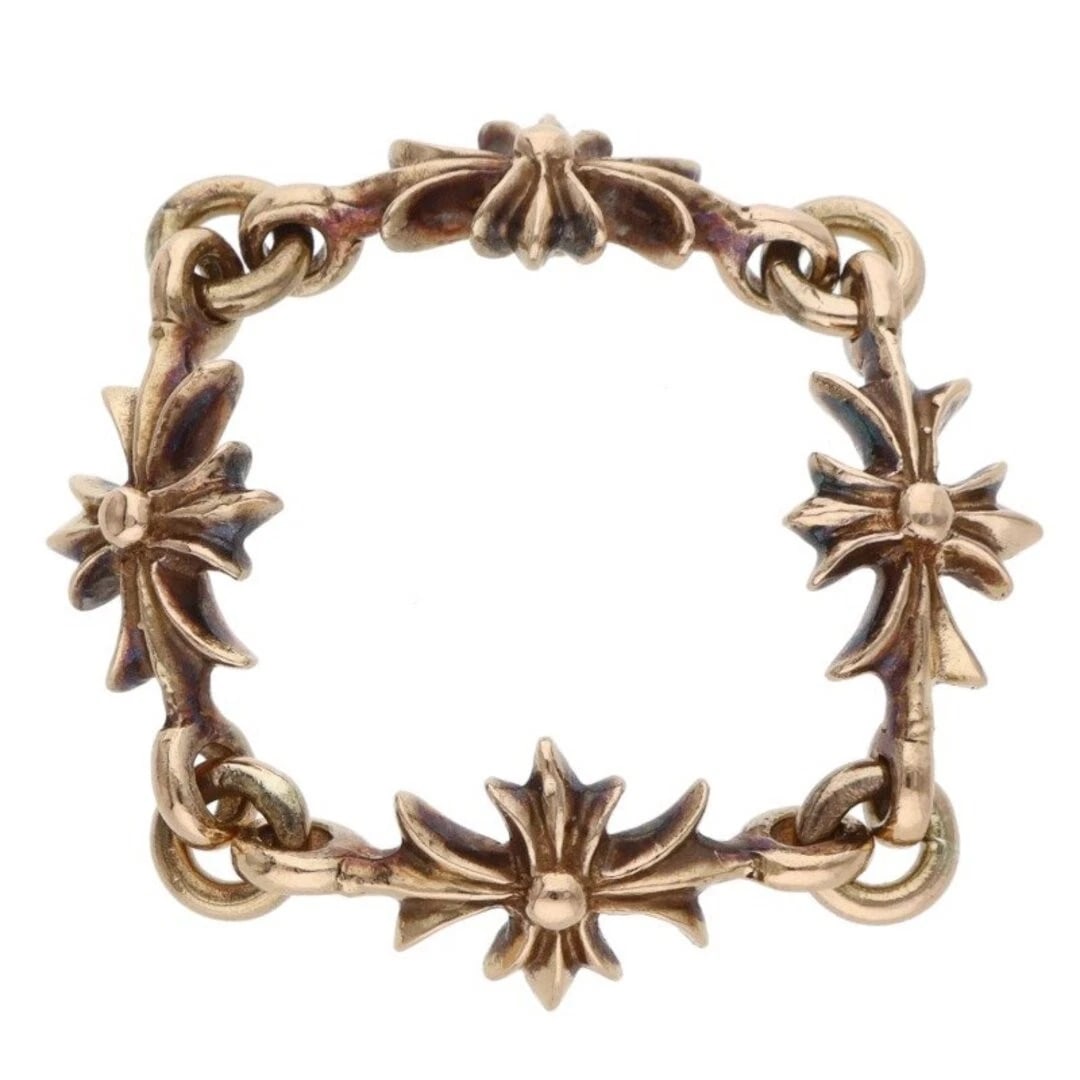 CHROME HEARTS RING: Chrome Hearts Ring Brand: Chrome Hearts Type/Style: Ring Material: 22K Yellow Gold Color: YG Size: US Size 14 Accessories: None Accessories Notice: When purchasing pre-owned goods, please