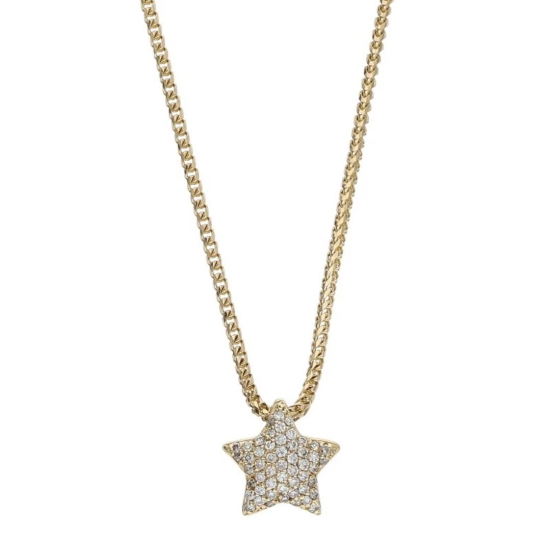 BIJUTERIE GONIN BIJOUTERIE STAR MOTIF CUSTOM NECKLACE: Bijuterie Gonin Bijouterie Star Motif Custom Necklace Brand: Bijou Type/Style: Necklace Material: 14K YG Color: YG Size: Top horizontal 1cm x vertical 1cm, chain length 60.5cm Accessories: None