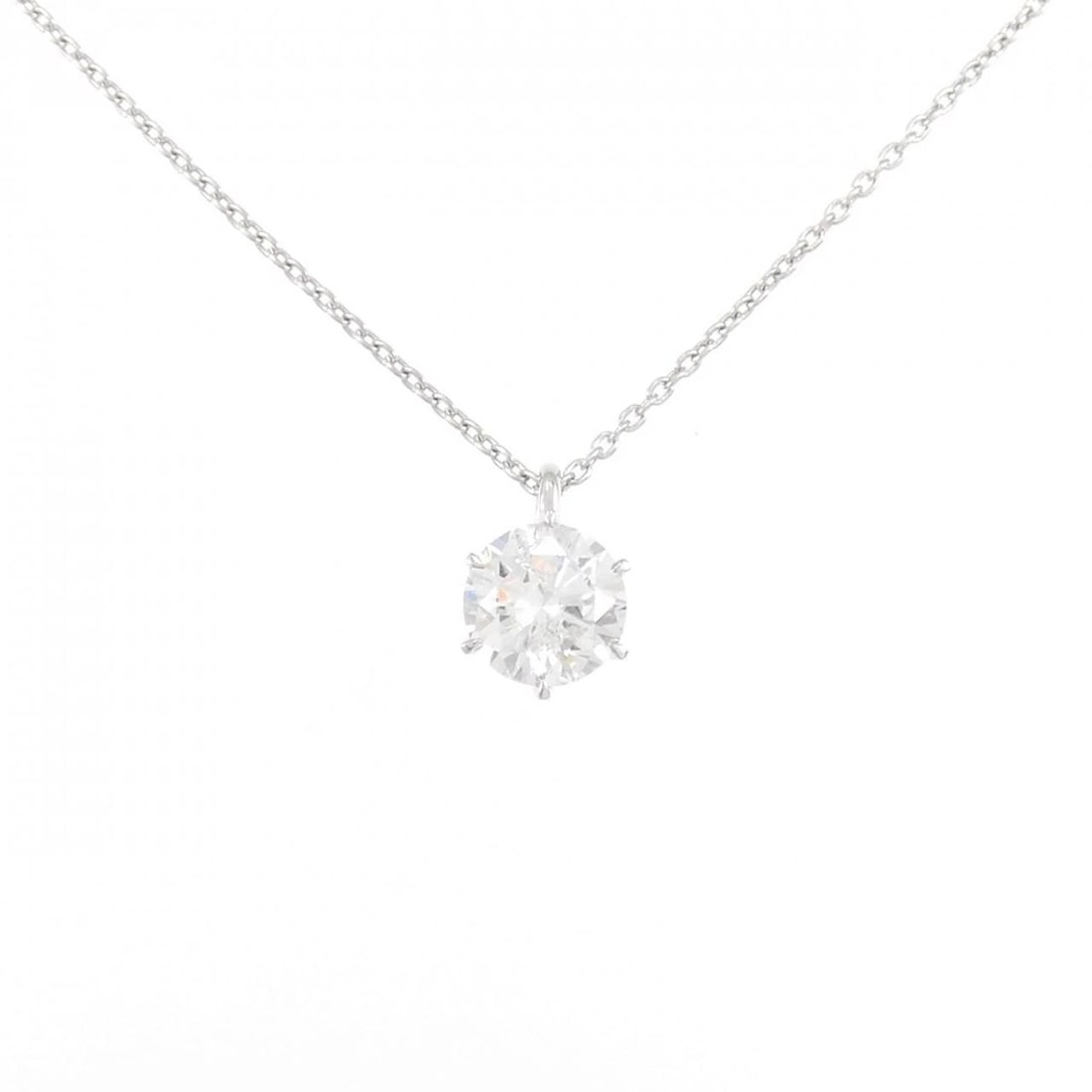 PT900/PT850 DIAMOND NECKLACE: PT900/PT850 Diamond Necklace Brand: Unbranded Type/Style: Necklace Material: PT900/PT850 Color: Size: Actual Size Pendant length approx. x width approx.: 10.0mmx6.5mm Chain maximum width approx.: